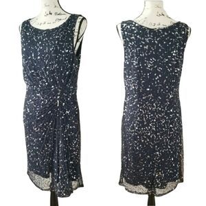 Patra sequence black & silver sleeveless dress